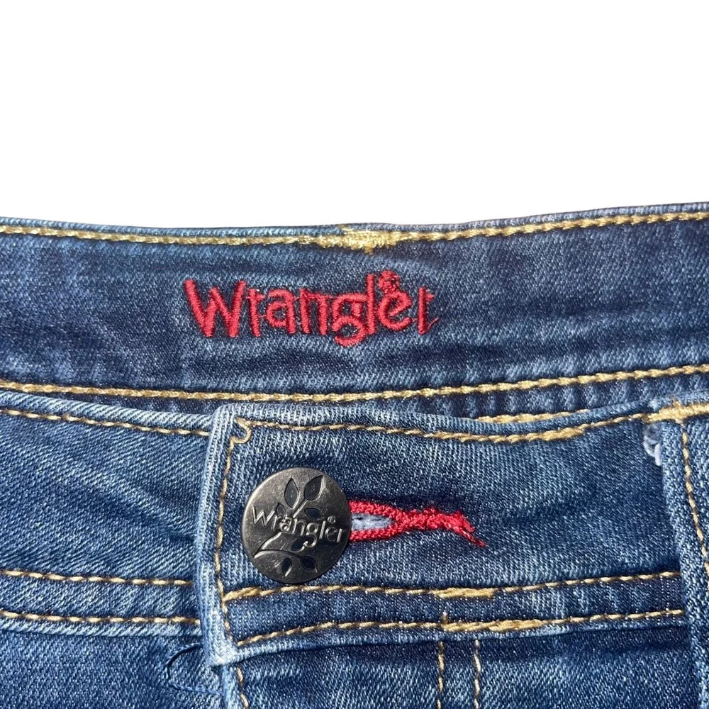 Vintage Y2K Wrangler Denim Jean Skirt Women's Blue 5-Pocket Classic Mid-Length‎